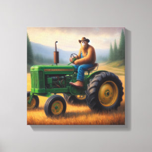 Bigfoot Tractor Canvas Afdruk