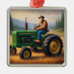 Bigfoot Tractor Metalen Ornament