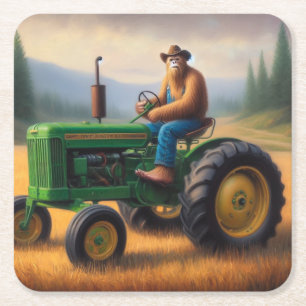 Bigfoot Tractor Vierkante Kartonnen Onderzetter