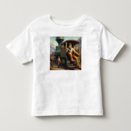 Bigfoot Train Engineer Kinder Shirts (Voorkant)