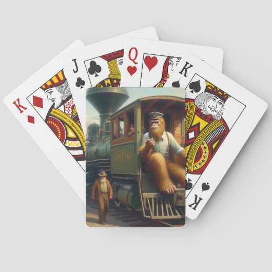 Bigfoot Train Engineer Pokerkaarten (Achterkant)