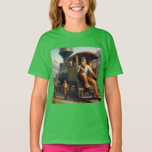Bigfoot Train Engineer T-shirt (Voorkant)