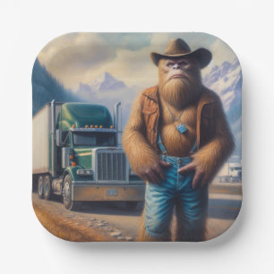 Bigfoot Truck Driver Papieren Bordje