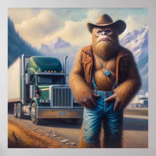 Bigfoot Truck Driver Poster (Voorkant)