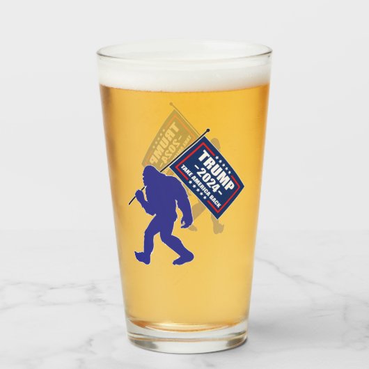 Bigfoot Trump 2024 Glas (Voorkant gevuld)