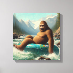 Bigfoot Tubing Canvas Afdruk