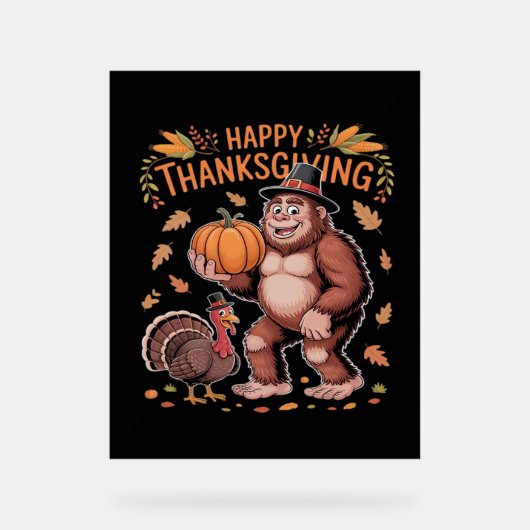 Bigfoot Turquie Citrouille Thanksgiving Day Classi (Recto)