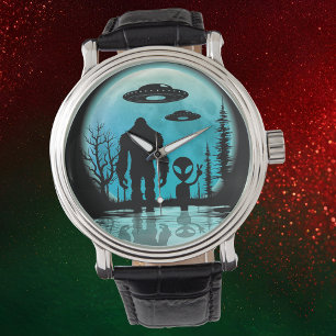 Bigfoot UFO Alien Horloge