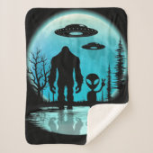 Bigfoot UFO Alien Sherpa Deken (Voorkant)