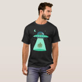 Bigfoot UFO Dopostes in Alien Abduction Funny Doge T-shirt (Voorkant volledig)