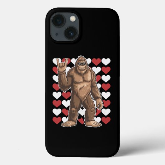 Bigfoot Valentijnsdag Funny Hearts Sasquatch Liefd Case-Mate iPhone Case (Achterkant)