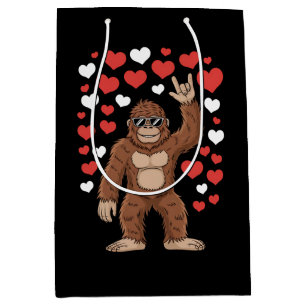 Bigfoot Valentijnsdag Funny Hearts Sasquatch Medium Cadeauzakje