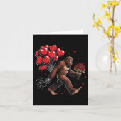 Bigfoot Valentijnsdag Funny Sasquatch Hearts Love Kaart (Gele Bloem)