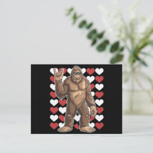Bigfoot Valentijnsdag Grappige Harten Sasquatch Li Briefkaart