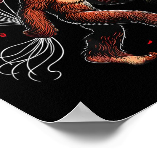 Bigfoot Valentines Day Funny Sasquatch Hearts Love Poster (Hoek)