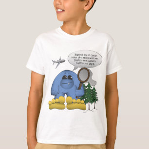 Bigfoot Vangt Vliegtuig Met Net T-shirt