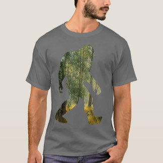 Bigfoot verbergen en groene Natuur zoeken Dubbele  T-shirt
