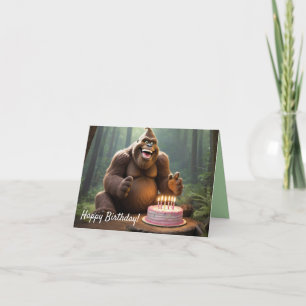 Bigfoot Verjaardag Verrassing – Schattigee Sasquat Kaart