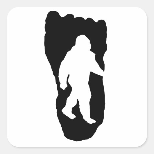 Bigfoot Vierkante Sticker (Voorkant)