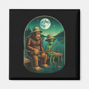 Bigfoot-visserijshirt voor mannen en jongens Sasqu Magneet