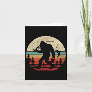Bigfoot Vist Grappige Retro Sasquatch Pap Mannen K Kaart