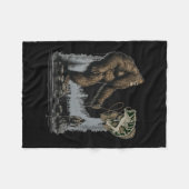 Bigfoot Vist grappige Sasquatch vis Fleece Deken (Voorkant (Horizontaal))