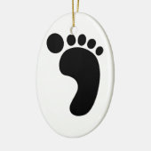 Bigfoot voetafdruk Sasquatch Keramisch Ornament (Links)