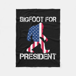 Bigfoot voor President Funny Bigfoot Fleece Deken