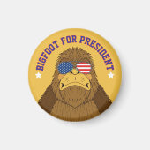 Bigfoot voor President Funny Sasquatch Magneet (Voorkant)