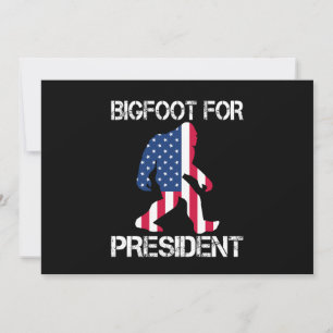Bigfoot Voor President Grappige Bigfoot Kaart