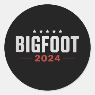  Bigfoot voor President USA Elections 2024 Ronde Sticker