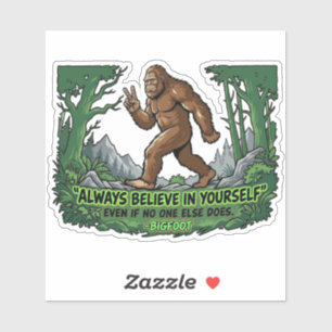 Bigfoot Vredesteken Geloof In Jezelf Motivatie Sticker