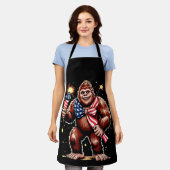 Bigfoot vuurwerk 4 juli Sasquatch VS Amerika Schort (Gedragen)