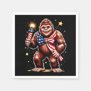 Bigfoot vuurwerk 4 juli Sasquatch VS Amerika Servet