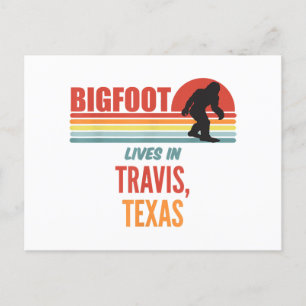 Bigfoot waarneming in Travis Texas Briefkaart