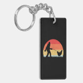 Bigfoot Walking Chicken Sasquatch Grappig Sleutelhanger (Voorkant Links)