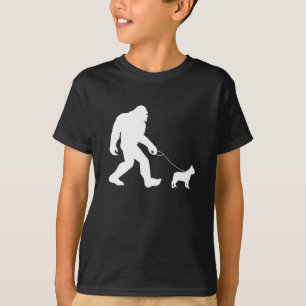 Bigfoot Walking French Bulldog T-shirt