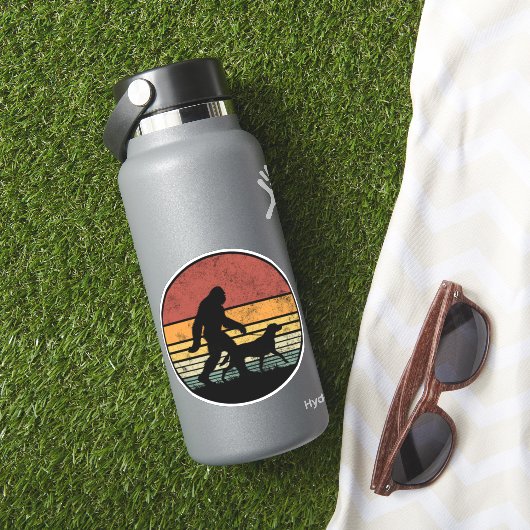 Bigfoot Walking Labrador Retriever Dog  Sticker (HydroFlask Insitu)