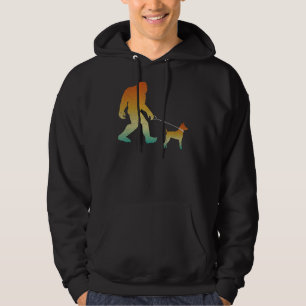 Bigfoot Walking Rat Terrier Funny Sasquatch Pet Do Hoodie
