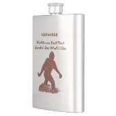 Bigfoot Walking Sasquatch Guy Stuff Funny Facts Flacon (Links)