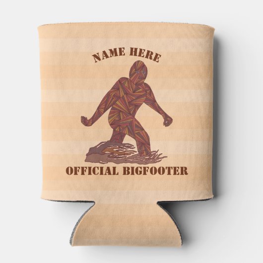 Bigfoot Walking Sasquatch Man Cave Een koude Blikjeskoeler (Achterkant)