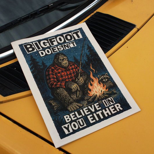 Bigfoot Wall Art Vintage Retro Zine Poster Imprime