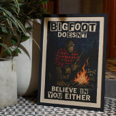 Bigfoot Wall Art Vintage Retro Zine Poster Imprime