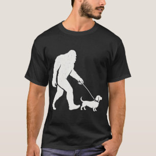 Bigfoot Wandelende Dachshund Grappige Wiener Dog V T-shirt