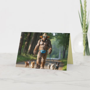 Bigfoot Wandelt de Hond Kaart