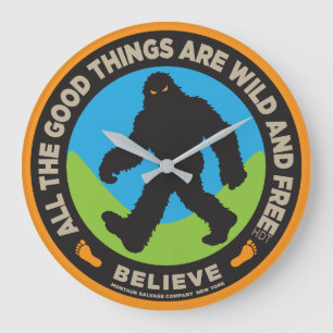 Bigfoot wandklok v2 grote klok