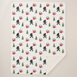 Bigfoot, warme cacao, pijnboom, buiten sherpa deken