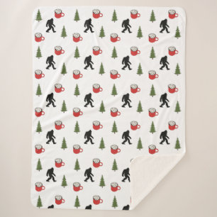 Bigfoot, warme cacao, pijnboom, buiten sherpa deken