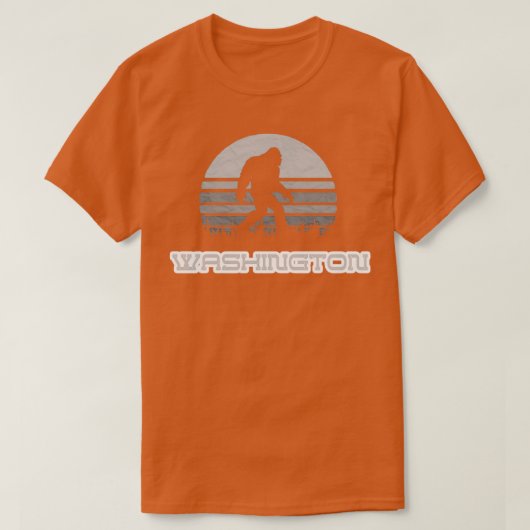 Bigfoot Washington State Monochrome Sasquatch Yeti T-shirt (Design voorkant)
