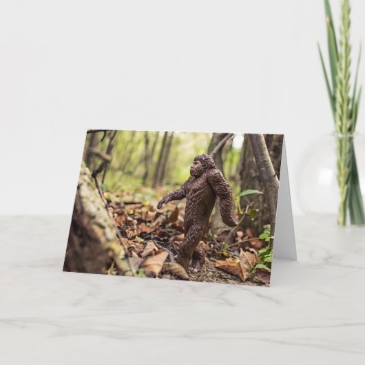 Bigfoot Wenskaart | Sasquatch Kaart (Voorkant)